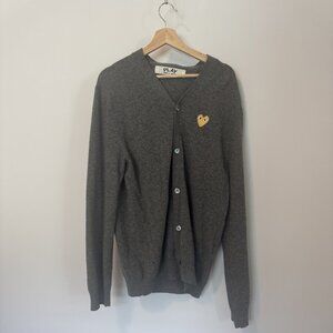 Comme des Garçons PLAY Cardigan – Grey (Men’s XL)